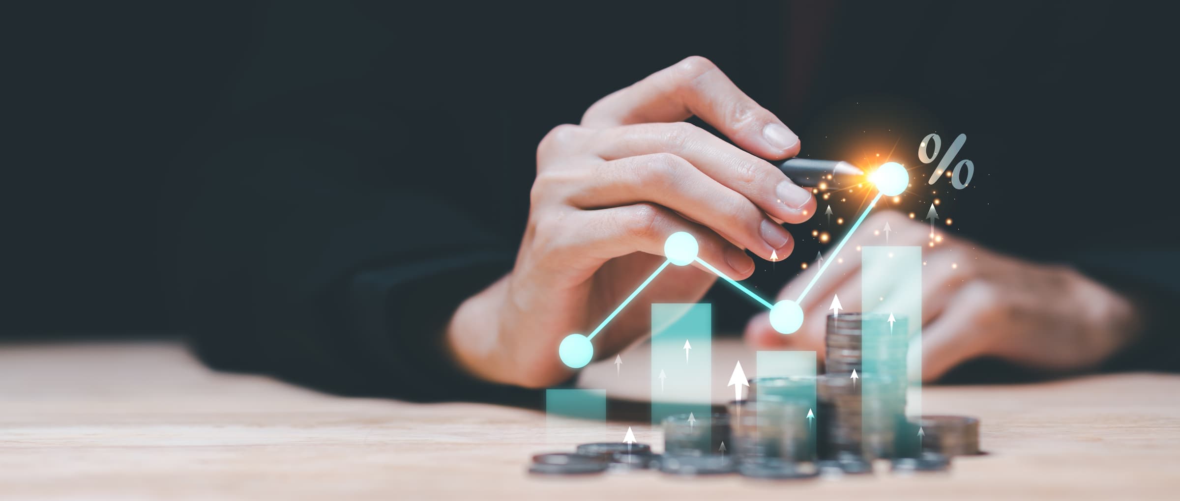 Business growth planning background