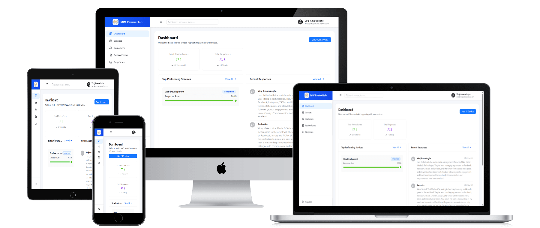 Review dashboard